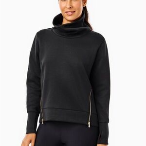 Addison Bay Black Sweatshirt with Gold Zippers